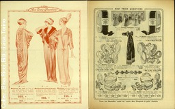 Aux trois quartiers - Paris. datati. Lundi 12 fevrier 1912 - Les dentelles et les robes de soire