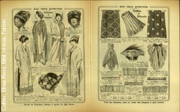 Aux trois quartiers - Paris. datati. Lundi 12 fevrier 1912 - Les dentelles et les robes de soire