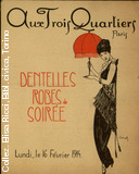 Aux trois quartiers - Paris. non datati. 16 fevrier 1914 - Dentelles robes de soire