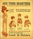 Aux trois quartiers - Paris. non datati. Lundi 16 octobre - Articles mi-confectionns