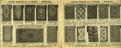 Grands magasins de la Bourse - Bruxelles. datati. Importation de tapis d'Orient - Septembre-octobre 1922