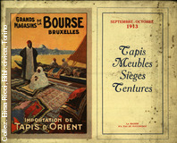 Grands magasins de la Bourse - Bruxelles. datati. Septembre octobre 1913 - Tapis meubles siges tentures