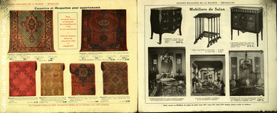 Grands magasins de la Bourse - Bruxelles. datati. Septembre octobre 1913 - Tapis meubles siges tentures