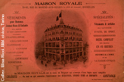 Maison Royale - Bruxelles. Catalogue spcial de vetements et accessoires pour la livre 1