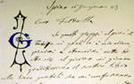 Lettera di Giuseppe Zanardelli a Giovanni Faldella